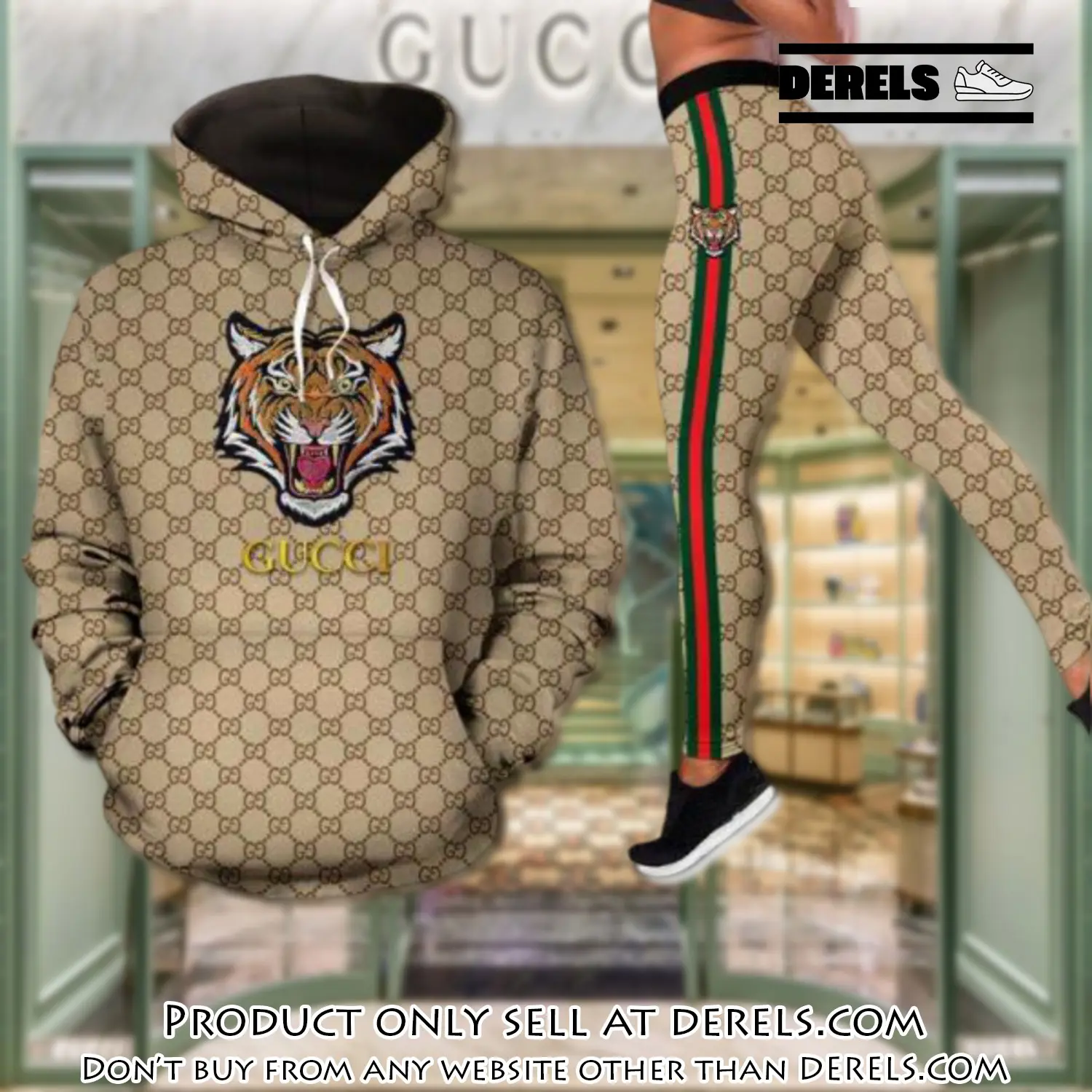 Gucci tiger hoodie legging set luxury for women dr1954973